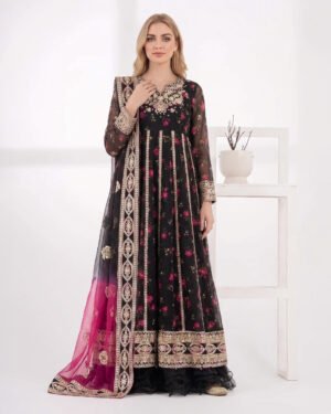 Women's Premium Digital Printed Lawn 3 Piece Suit with Ready to Wear Chiffon Dupatta